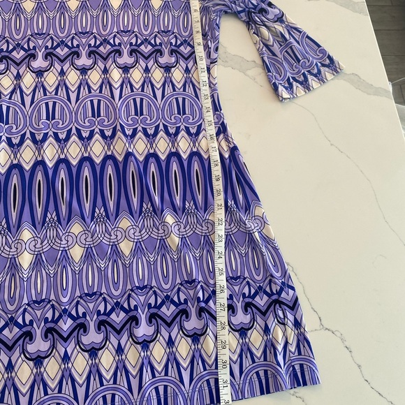 Donna Morgan tunique dress purple white size 4 - Picture 7 of 8
